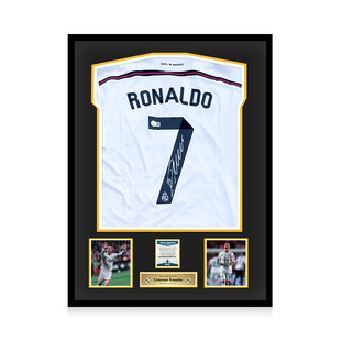 15赛季 C罗 2014 亲笔签名 皇家马德里队球衣Beckett认证 罗纳尔多