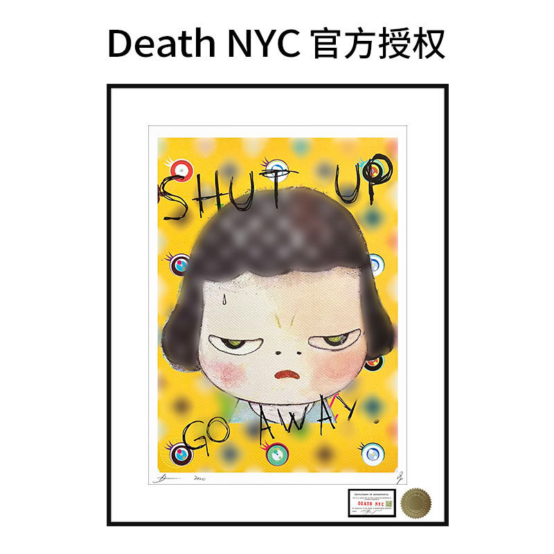 Death NYC限量亲签潮流版画奈良美智娃娃装饰画客厅卧室床头壁画