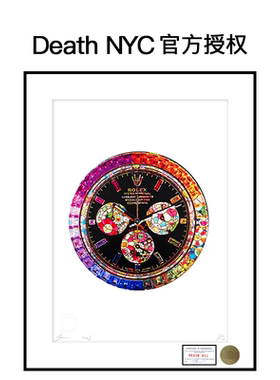 Death NYC限量亲签潮流版画劳力士名表挂画 轻奢简约挂画