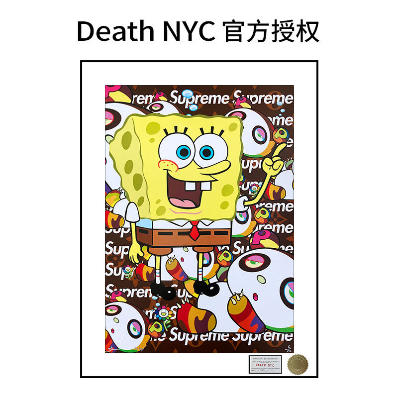 DeathNY签名限量版画海绵宝宝