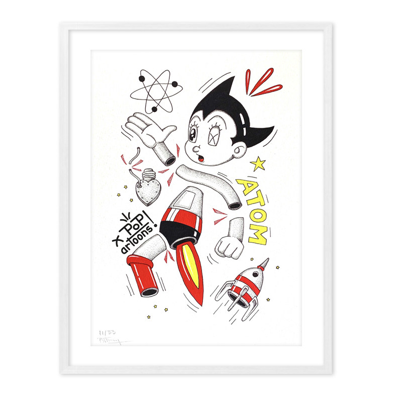 限量33版 奥地利特奥多鲁亲签卡通人物版画 正品保真装饰画