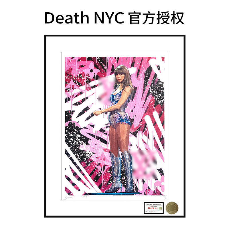Death NYC限量亲签版画霉霉泰勒斯威夫特装饰画潮流涂鸦壁画