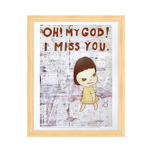 【店长力荐】奈良美智正版海报简约日系装饰画客厅卧室挂画