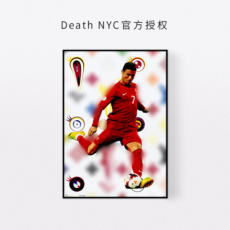 Death NYC签名限量版画球星c罗装饰画球迷收藏客厅卧室挂画