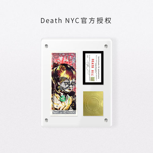 Death NYC签名限量美金版画女孩装饰画动漫卡通桌面摆件创意礼物