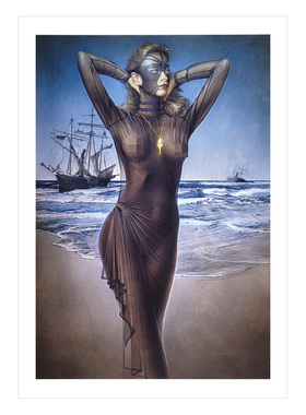 空山基签名限量版画沙滩女郎