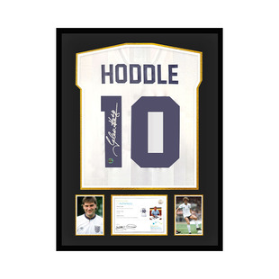 霍德尔 亲笔签名 1983年托特纳姆热刺队10号球衣 EM证书 精装裱