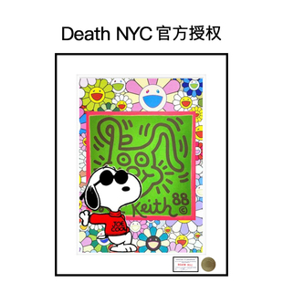 画 正品 NYC官方授权史努比 保真装 饰画 限量亲签潮流版 Death