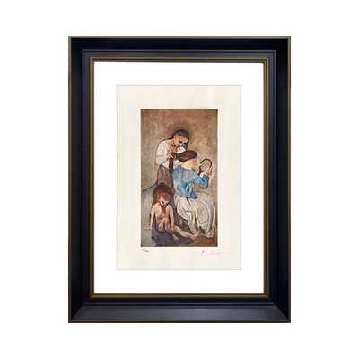 限量100版 毕加索亲签限量版画La Coiffure附官方画廊证书收藏品