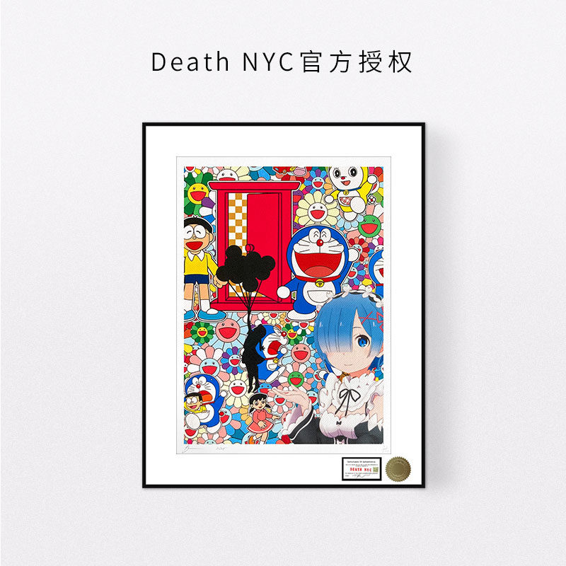 deathnyc版画机器猫任意门挂画