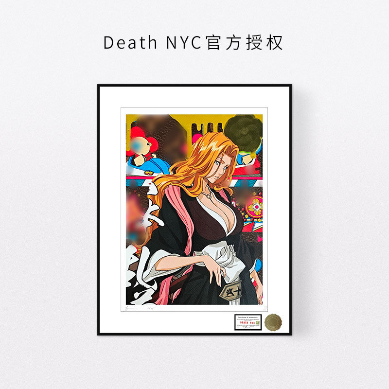 Death NYC签名限量潮流版画松本乱菊动漫人物挂画轻奢潮流壁画