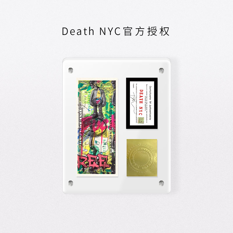 Death NYC限量美金版画芝麻街kaws装饰画奈良美智桌面玄关摆件