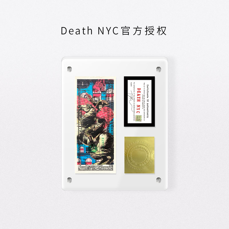 Death NYC签名限量美金版画拿破仑装饰画客厅卧室桌面摆件