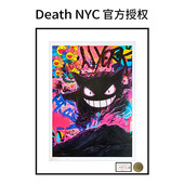 画宝可梦耿鬼装 Death NYC亲签限量版 饰画潮流壁画客厅卧室挂画