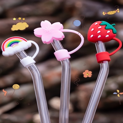 适用于星巴克吸管杯缤纷彩色星星硅胶防尘帽子塞替换配件