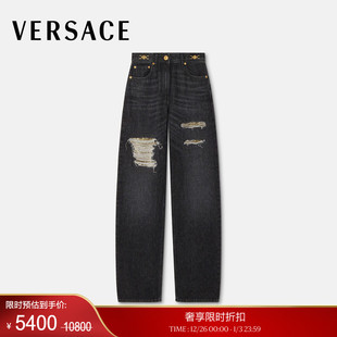 季 女士金属网格高腰常规版 末优惠 范思哲 牛仔裤 VERSACE