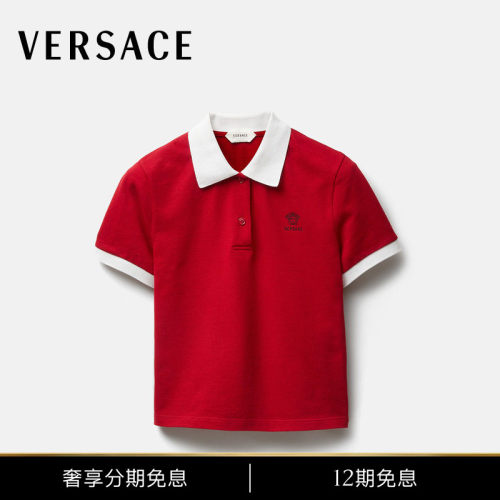 【12期免息】VERSACE/范思哲 女士刺绣棉质Polo衫
