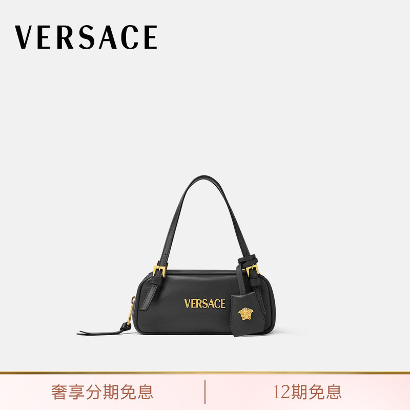 【送礼】VERSACE/范思哲 女士Versace Tag迷你保龄球包
