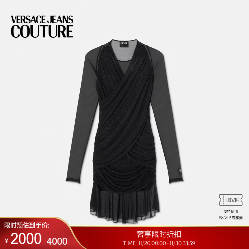 【季末优惠】VERSACE JEANS COUTURE 女士迷你连衣裙