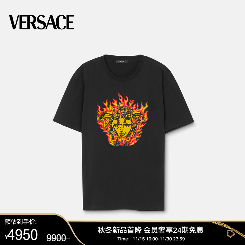 VERSACE/范思哲 男士T恤美杜莎头像圆领短袖上衣