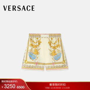 季 女士Underwater 末优惠 范思哲 Barocco真丝短裤 VERSACE