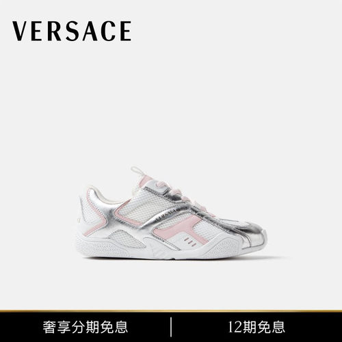 【秀场同款】VERSACE/范思哲 女士Galaxia网面与金属质感运动鞋