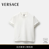 范思哲 VERSACE 女士刺绣弹力平纹针织T恤 秀场同款