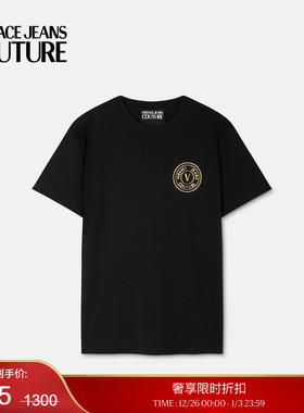 【季末优惠】VERSACE JEANS COUTURE 男士V-Emblem修身T恤