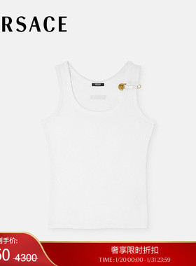 【季末优惠】VERSACE/范思哲 女士Safety Pin罗纹坦克背心