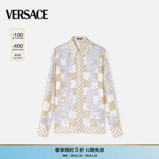 VERSACE 范思哲 季 女士Medusa Contrasto真丝衬衫 末优惠