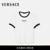 范思哲 VERSACE 女士弹力粘纤平纹针织T恤 新品