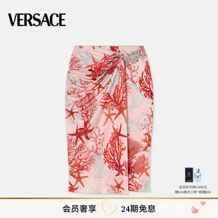 女士Barocco Mer缩褶迷笛裙 VERSACE 范思哲 度假系列