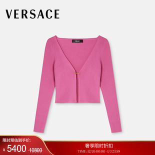 VERSACE 末优惠 范思哲 女士Safety 开衫 Pin罗纹针织修身 季