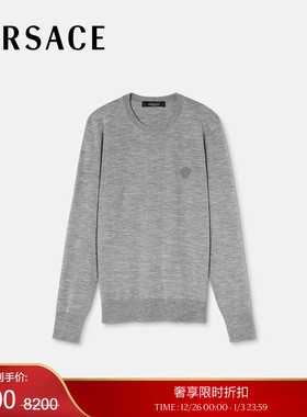 【季末优惠】VERSACE/范思哲 男士刺绣Medusa套头衫
