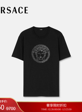 【季末优惠】VERSACE/范思哲 女士Medusa装饰T恤