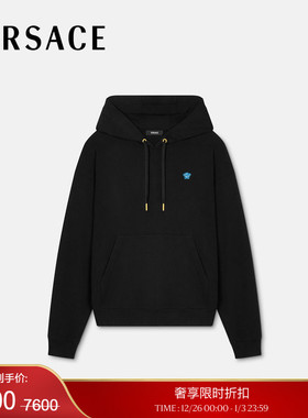 【季末优惠】VERSACE/范思哲 男士Medusa刺绣连帽衫