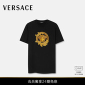 新品 刺绣棉质平纹针织修身 VERSACE 男士 T恤 范思哲