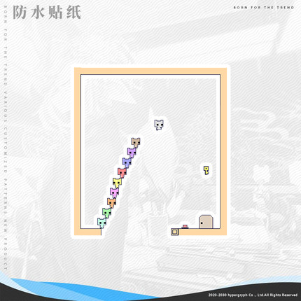 萌猫公园PICOPARK热门联名周边水晶贴机箱贴纸电脑贴墙贴车贴防水