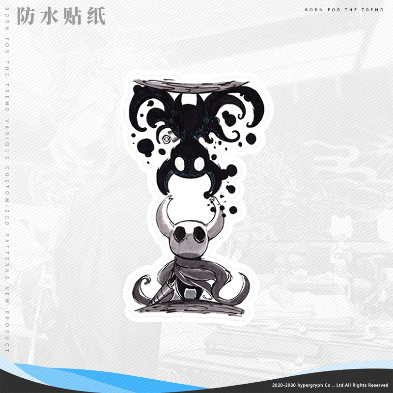 steam电玩游戏空洞骑士水晶贴机箱贴纸电脑贴二次元墙车贴防水