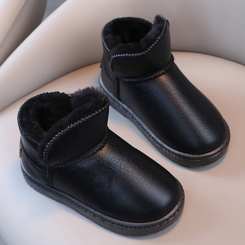 儿童雪地靴2025新款冬季男童中筒靴女童防水加厚保暖宝宝防滑棉鞋