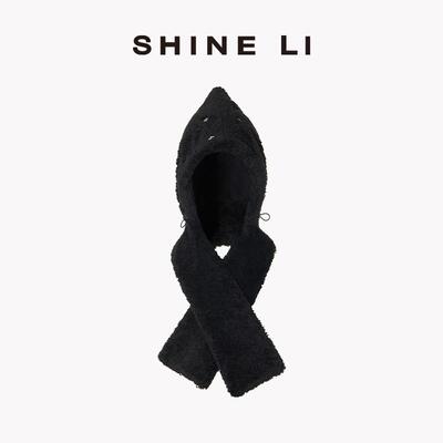 SHIN LI 李姗【重工系列】刺绣毛绒围巾帽