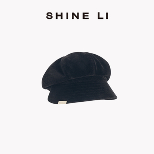 SHINE 李姗 珠饰系列 平绒八角渔夫帽