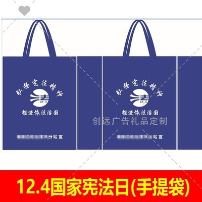 司法所教育局2025年12.4国家宪法日普法教育宣传环保无纺布袋订做