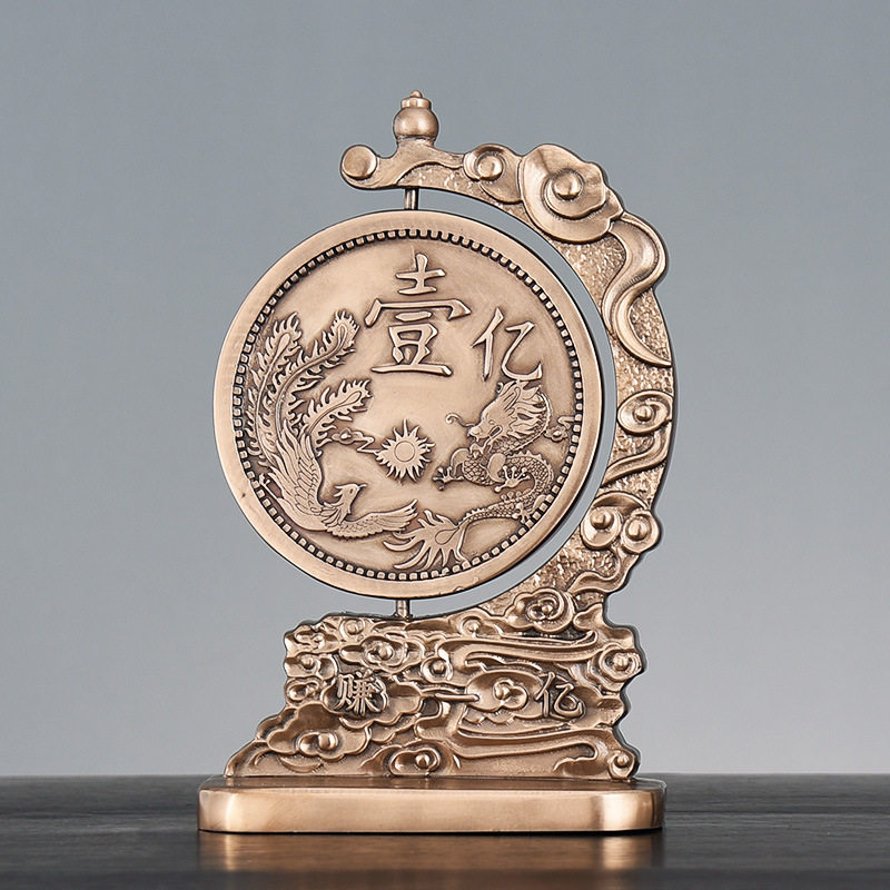 创意招福送礼赚一个亿开业礼品桌面摆件家居客厅酒柜办公室装饰品