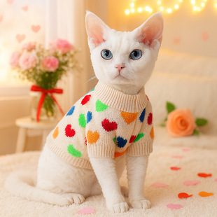 秋冬保暖舒适狗狗毛衣衣服宠物猫咪服饰花儿朵朵毛衣集合