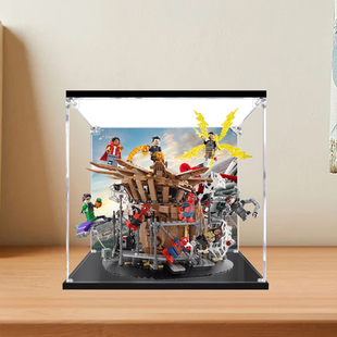 亚克力手办乐高展示盒适用76261蜘蛛侠大决战透明模型收纳盒防尘