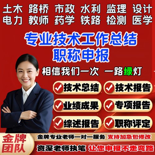 职称专业技术工作总结技术报告