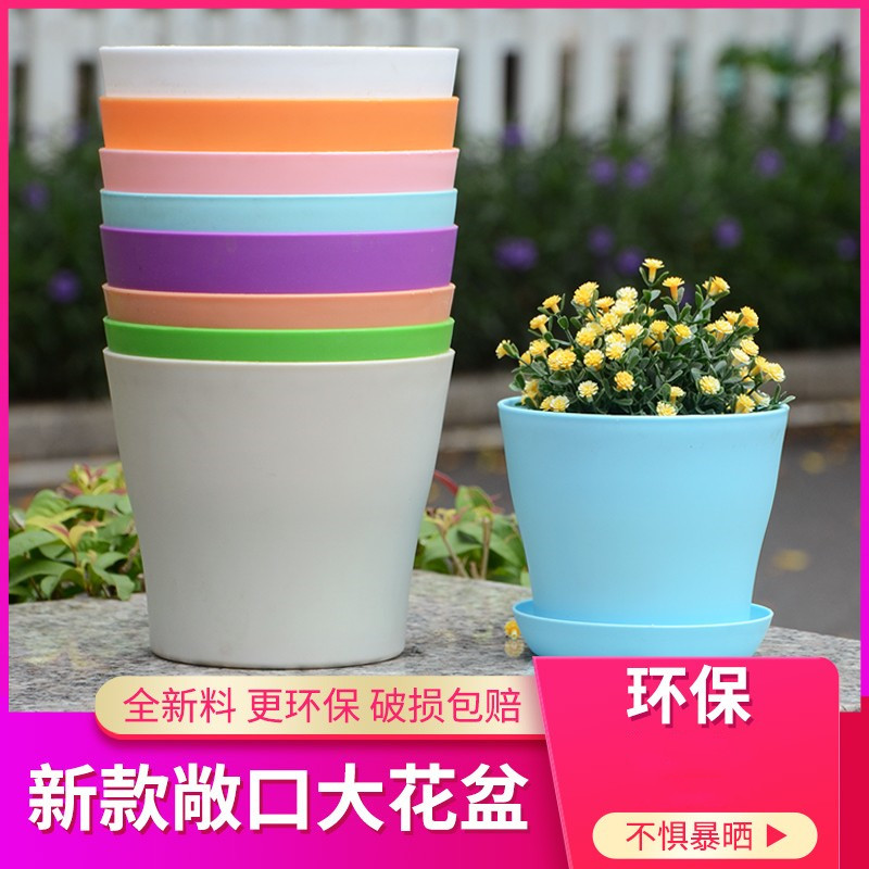 新款敞口塑料多肉创意花盆陶瓷
