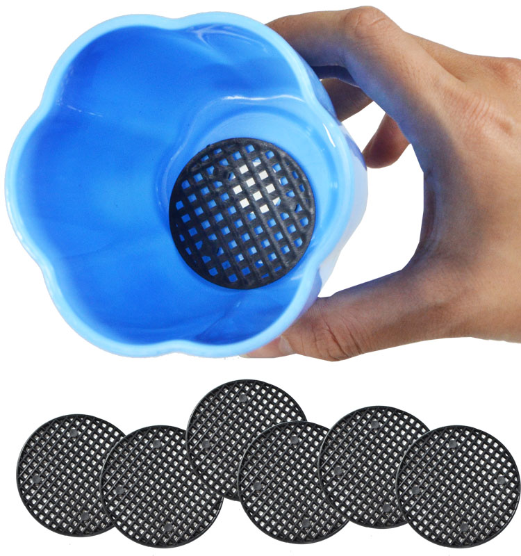 多肉植物花盆垫片透气塑料防漏土垫子陶盆紫砂盆陶瓷盆景防虫网格