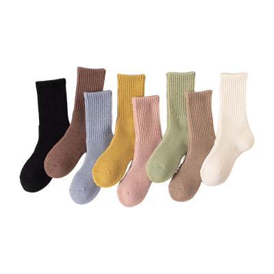 简约羊毛袜秋冬加长筒男童袜